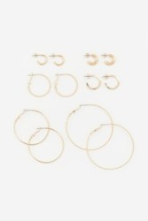 6 pares aretes de aro