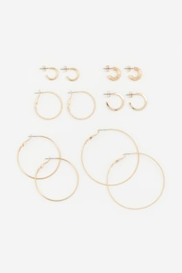 6 pares aretes de aro