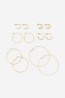 6 pares aretes de aro