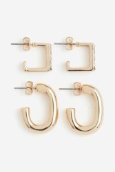 2 Pares de aretes de aro