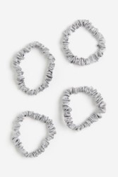 4-pack de scrunchies en seda