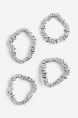 4-pack de scrunchies en seda