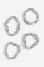 4-pack de scrunchies en seda