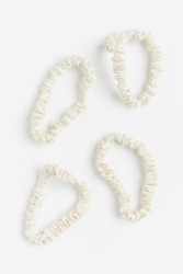 4-pack de scrunchies en seda