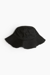 Gorro pescador de algodón con bordes deshilados