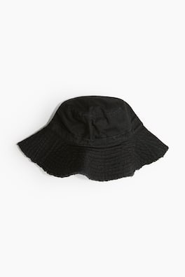 Gorro pescador de algodón con bordes deshilados