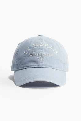 Gorra en sarga con bordado