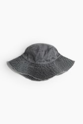 Gorro pescador de algodón con bordes deshilados
