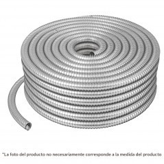 1 Metro de manguera de 1" Metálico Metálica Manguera flexible de 1" pulgada Tubo flexible 0.20mm Poliducto Corrugado