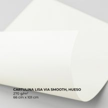 Cartulina lisa Via Smooth color hueso 270 g/m2
