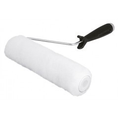 9" 3/8" Smooth Wall Roller with Plastic Handle Complete Utility Roller White