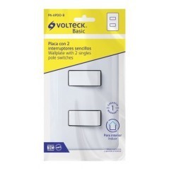 Contacto de pared apagador doble color blanco Apagador con 2 interruptores 127v 10a placas de ABS