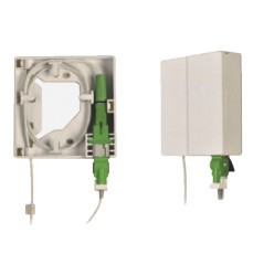 Caja Terminal de Fibra Óptica (Roseta) con un Acoplador SC/APC, color Blanco