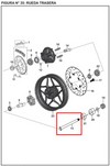 EJE 15X320 R14 RUEDA TRASERO PULSAR 200NS/DOMINAR 250