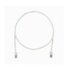 Cable de parcheo UTP Categoría 5e, con plug modular en cada extremo - 1 m. - Blanco mate Patch cord Blanco 1 metro