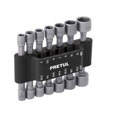 Juego de Dados para taladro con 14 piezas 3/16" 1/4" 9/32" 5/16" 11/32" 3/8" 7/16"