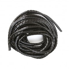 Espiral Negro Agrupa Cables Orgnizador De Cables 3/4" Rollo De 10 Metros Organizador De Cables En Espiral De 3/4 Negro