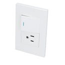 Placa con 1 Apagador Y 1 Contacto Blanco 1/2 P624b Surtek