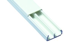 CANAL EN PVC DE 20X10X2500MMTIPO TMK BLANCO C/DIVISION