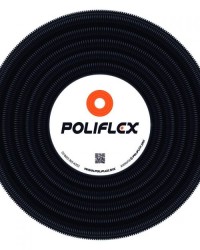 Poliflex Negro automotriz ranurado de 1/4″ rollo con 100 m