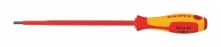 KNIPEX Desarmador, 11-9/16", Ergonómico, 7-1/16", 9/16", Plana
