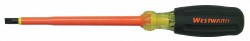 WESTWARD Desarmador Plano Aislado, 12-3/4", Acanalado, 8", 3/8", Plana